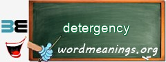 WordMeaning blackboard for detergency
